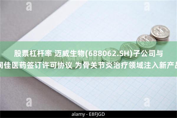 股票杠杆率 迈威生物(688062.SH)子公司与润佳医药签订许可协议 为骨关节炎治疗领域注入新产品