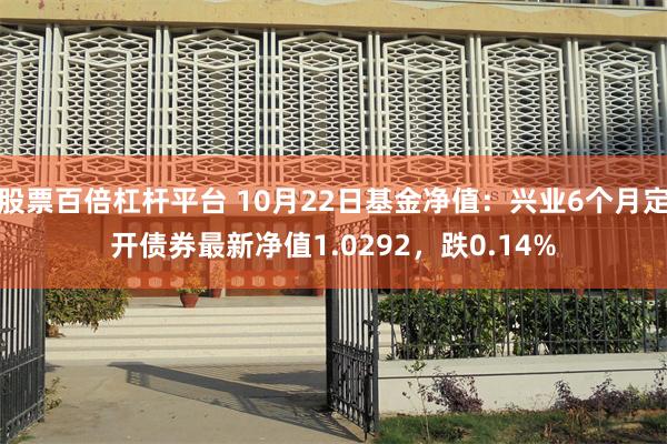 股票百倍杠杆平台 10月22日基金净值：兴业6个月定开债券最新净值1.0292，跌0.14%