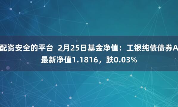 配资安全的平台  2月25日基金净值：工银纯债债券A最新净值1.1816，跌0.03%